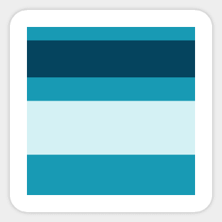 A gorgeous consistency of Ice, Tiffany Blue, Blue-Green and Marine Blue stripes. Sticker